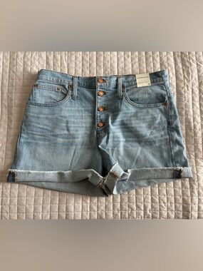 J.Crew High-Rise Denim Short with Button Fly